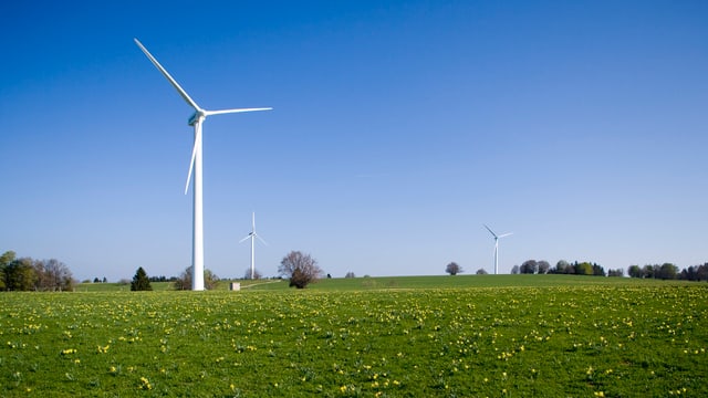 Windturbinen auf dem Mont Crosin. Windturbinen auf dem Mont Crosin.