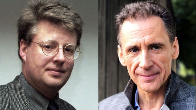 Zwei Porträt-Bilder zusammengeschnitten: links ein Mann mit Brille und kurzen Haaren, rechts ein etwas älterer Mann mit kurzen Haaren. Zwei Porträt-Bilder zusammengeschnitten: links ein Mann mit Brille und kurzen Haaren, rechts ein etwas älterer Mann mit kurzen Haaren.