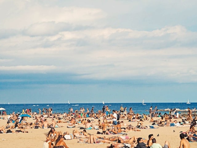 Ein Strand in Barcelona. Ein Strand in Barcelona.