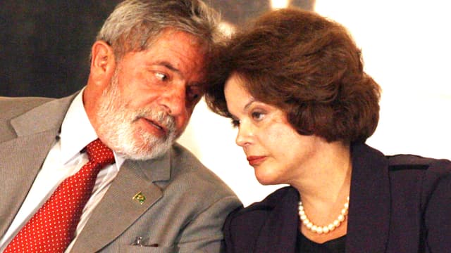 Lula und Rousseff im Gespräch. Lula und Rousseff im Gespräch.