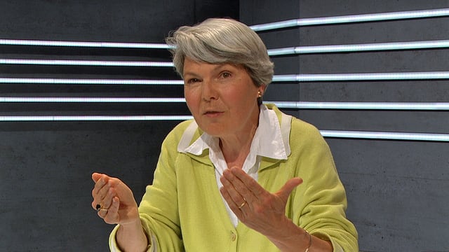 Christa Tobler am Expertentisch. Christa Tobler am Expertentisch.