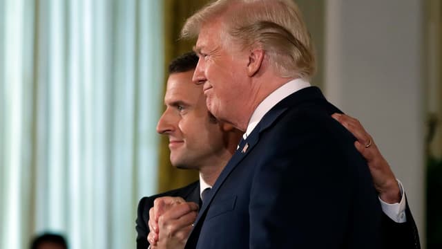 Trump und Macron im Weissen Haus. Trump und Macron im Weissen Haus.
