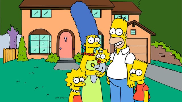 Simpsons vor ihrem Haus. Simpsons vor ihrem Haus.