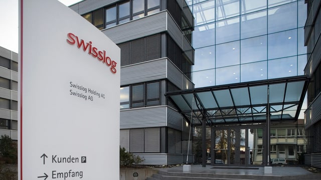 Der Haupteingang des Logistikunternehmens Swisslog in Buchs AG. Der Haupteingang des Logistikunternehmens Swisslog in Buchs AG.