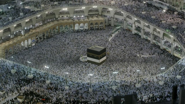 Mekka voller Menschen. Mekka voller Menschen.