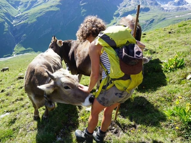 Die Hirtin Laura kümmert sich um die Tiere Die Hirtin Laura kümmert sich um die Tiere