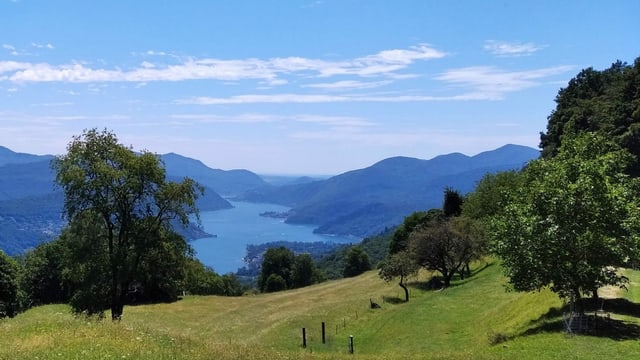Blick auf den Luganersee. Blick auf den Luganersee.