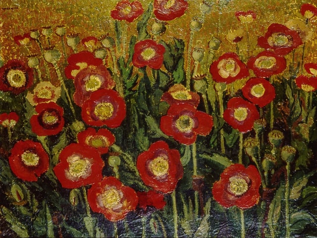 Gemäle mit roten Mohnblumen Gemäle mit roten Mohnblumen