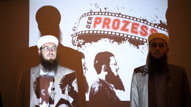 Nicolas Blancho und Qaasim Illi an einer Medienkonferenz Nicolas Blancho und Qaasim Illi an einer Medienkonferenz