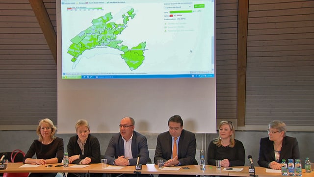 Medienkonferenz der Waadtländer Regierung. Medienkonferenz der Waadtländer Regierung.