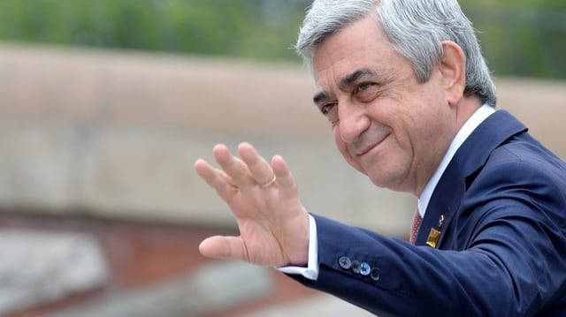 Armeniens Präsident Sersch Sargsjan. Armeniens Präsident Sersch Sargsjan.