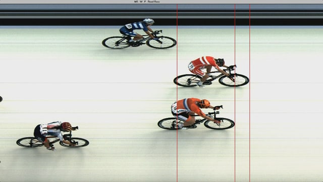Fotofinish in Doha. Fotofinish in Doha.