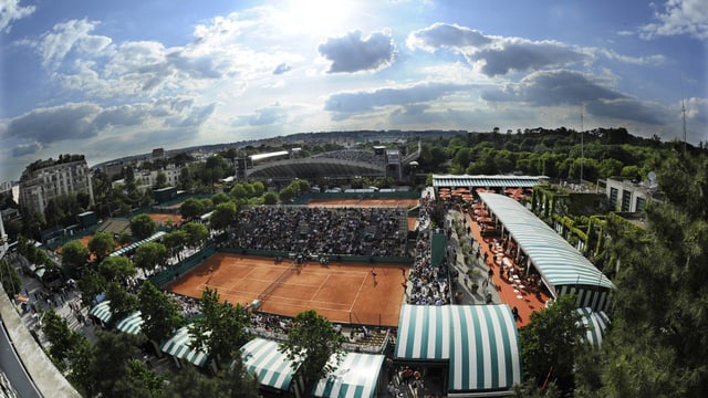 Die Tennisanlage in Roland Garros. Die Tennisanlage in Roland Garros.