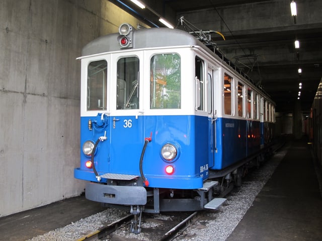 Das restaurierte Blaue Bähnli im RBS Depot Worb-Laufen. Das restaurierte Blaue Bähnli im RBS Depot Worb-Laufen.