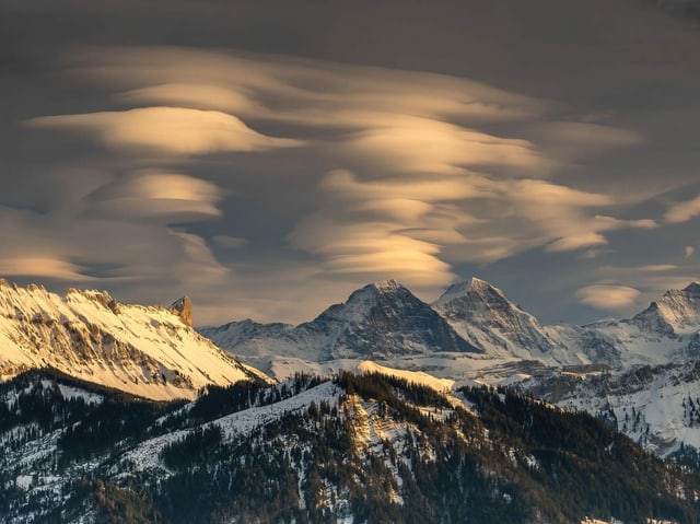 Föhnwolken über den Alpen Föhnwolken über den Alpen