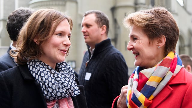 Die beiden nach der Bekanntgabe der Berner Wahlresultate am 25. März 2018 Die beiden nach der Bekanntgabe der Berner Wahlresultate am 25. März 2018