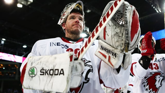 Cristobal Huet in seiner Goalie-Montur. Cristobal Huet in seiner Goalie-Montur.