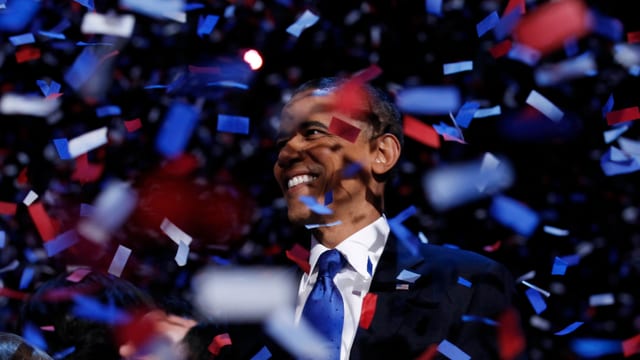 «Yes, we can!»: Obama gewinnt die US-Präsidentschaftswahl 2008. «Yes, we can!»: Obama gewinnt die US-Präsidentschaftswahl 2008.