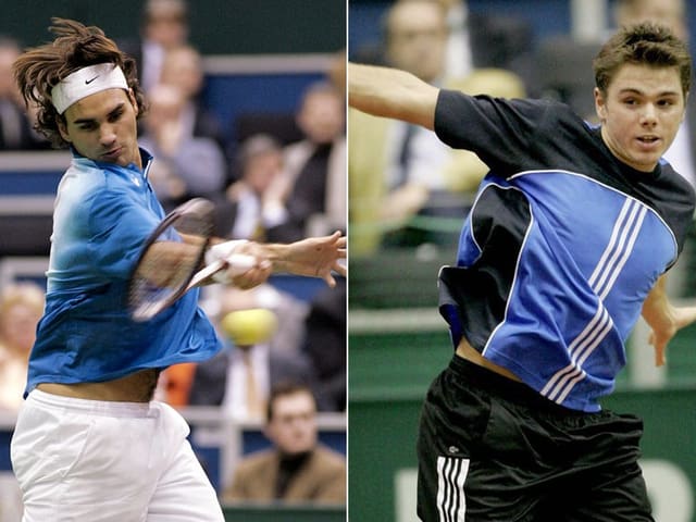 Roger Federer und Stan Wawrinka 2005 beim Turnier in Rotterdam. Roger Federer und Stan Wawrinka 2005 beim Turnier in Rotterdam.