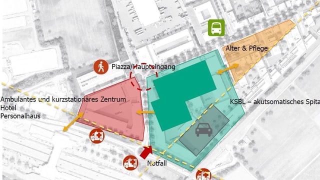 Karte des möglichen Neubaus. Karte des möglichen Neubaus.