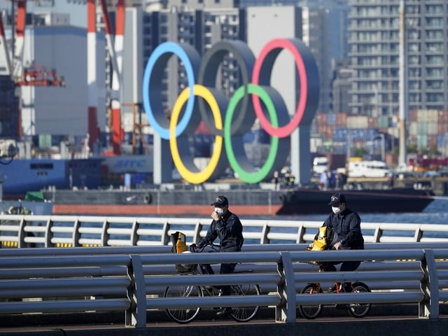 Olympische Ringe in Tokio. Olympische Ringe in Tokio.
