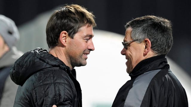 Sportchef Urs Bachmann (rechts) und Trainer René Weiler glauben, dass der Ligaerhalt realistisch ist.