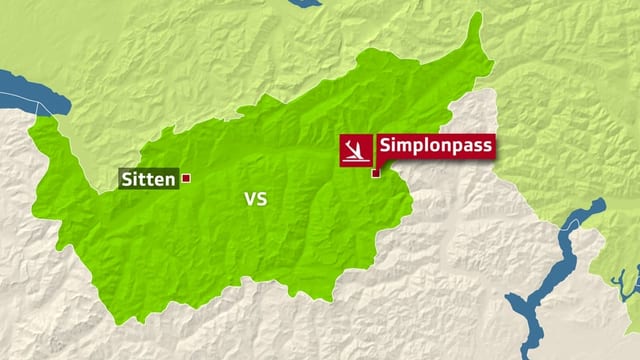 Karte vom Wallis. Karte vom Wallis.
