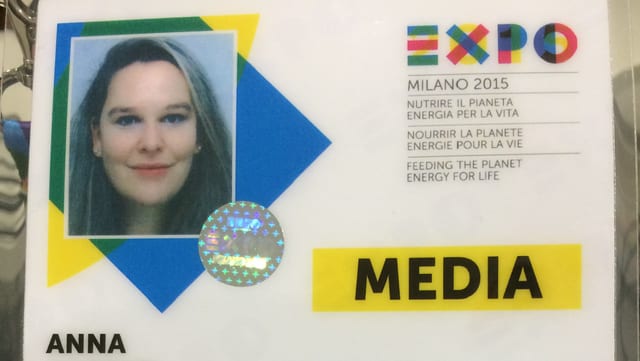 Il badge per entrar a l'ExpoMilano. Il badge per entrar a l'ExpoMilano.