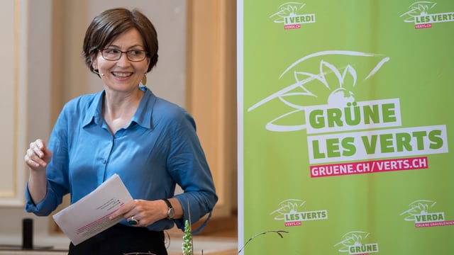 Regula Rytz hält Rede. Regula Rytz hält Rede.