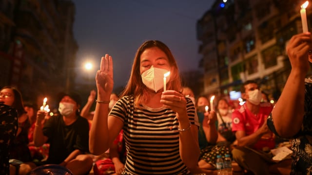 Frauen demonstrierten am Wochenende in Yangon Frauen demonstrierten am Wochenende in Yangon