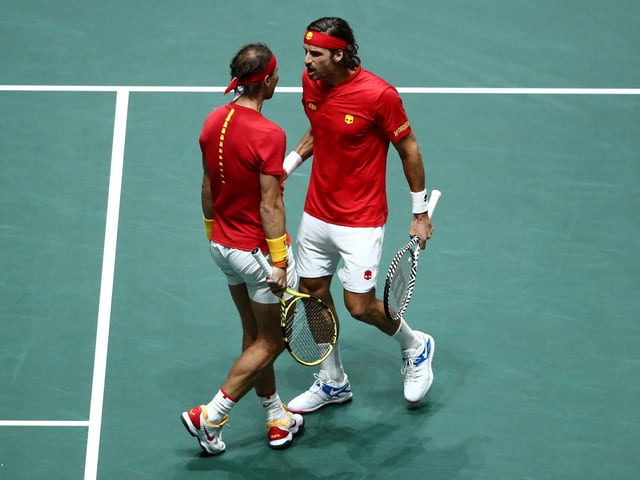 Rafael Nadal und Feliciano Lopez. Rafael Nadal und Feliciano Lopez.