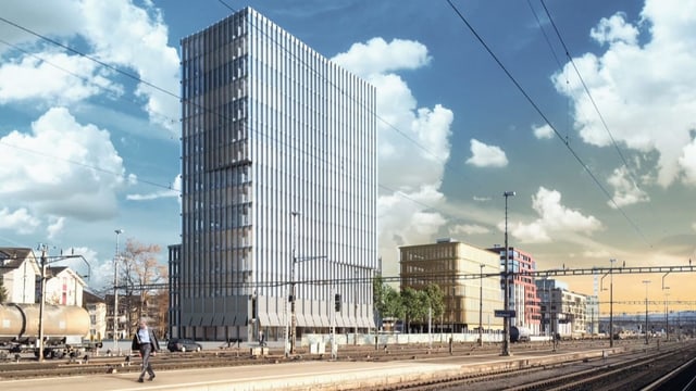 Hochhaus aus Holz. Hochhaus aus Holz.