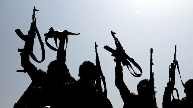 Rebellen im Krieg in Jemen. Rebellen im Krieg in Jemen.