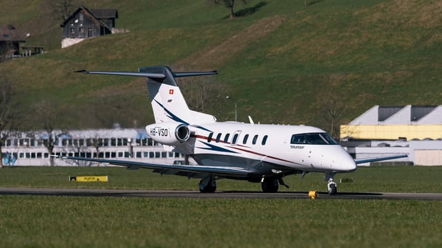 Ein Flugzeug auf einer Wiese. Ein Flugzeug auf einer Wiese.