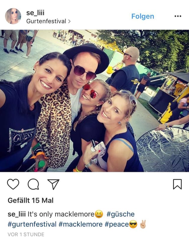 Instragrambild mit dem falschen Macklemore Instragrambild mit dem falschen Macklemore
