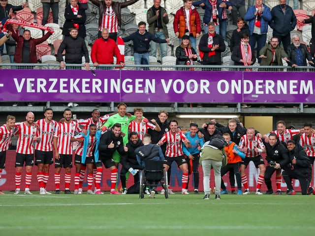 Spieler und Fans von Sparta Rotterdam
