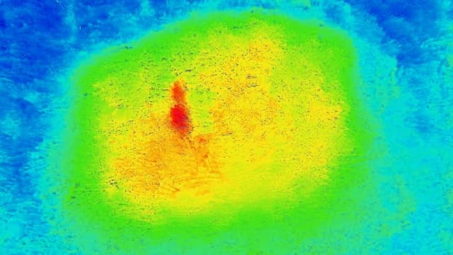 Ulltraschallaufnahme des Hügels 5 vor Uttwil. Ulltraschallaufnahme des Hügels 5 vor Uttwil.