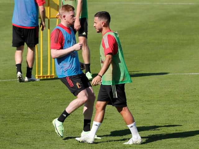 Kevin de Bruyne und Eden Hazard. Kevin de Bruyne und Eden Hazard.