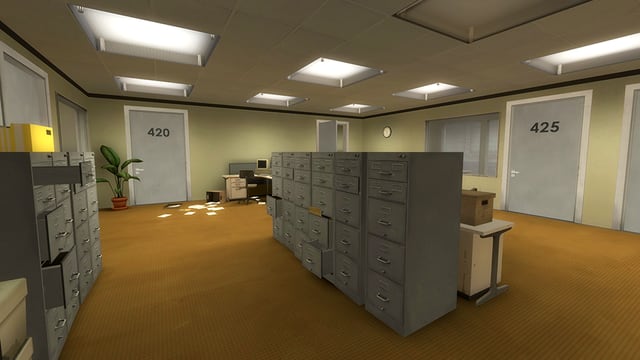 Ein leeres Bürozimmer. Ein leeres Bürozimmer.