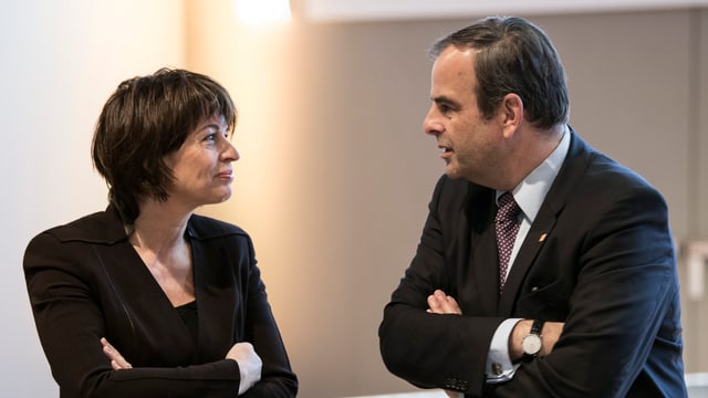 Leuthard (links) und Pfister Leuthard (links) und Pfister