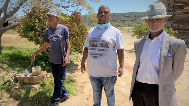 Der Khoi San Regionalvertreter Kenneth Marmann in Südafrika. Der Khoi San Regionalvertreter Kenneth Marmann in Südafrika.
