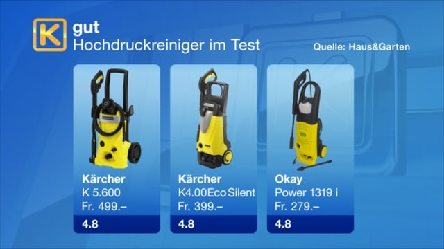 Übersicht Hochdruckreiniger Übersicht Hochdruckreiniger