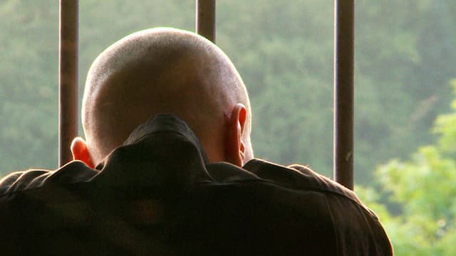 Blick aus dem Gef&auml;ngnis Thorberg, eine Szene aus dem gleichnamigen Film.