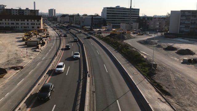 Autobahn bei Zürich Schwamendingen Autobahn bei Zürich Schwamendingen