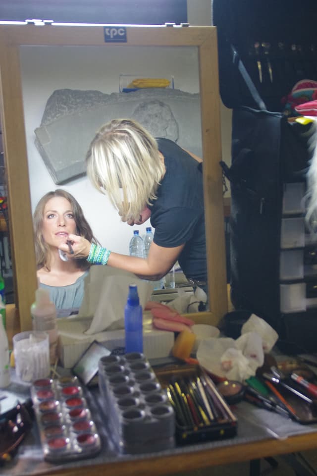 Nicola Spirig in der Maske.