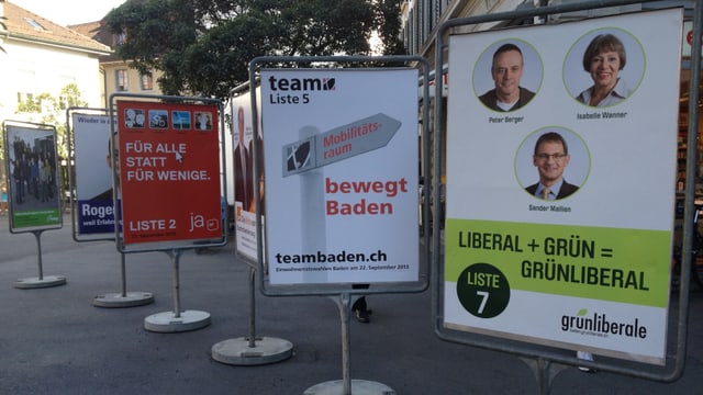 Wahlplakate in Baden Wahlplakate in Baden