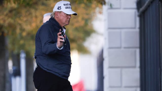 Donald Trump auf dem Weg ins Weisse Haus. Donald Trump auf dem Weg ins Weisse Haus.