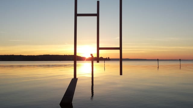 Sonnenaufgang in Kreuzlingen am Bodensee. Sonnenaufgang in Kreuzlingen am Bodensee.