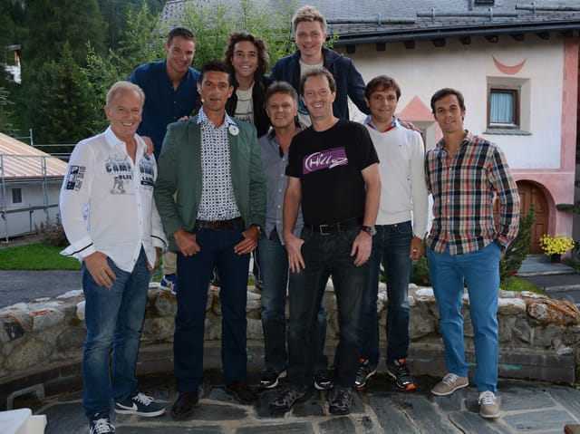 Roman Kilchsperger, die Calimeros, die Dorfrocker und unsere beiden Skistars Dario Cologna und Sandro Viletta.