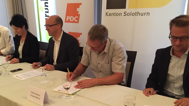 Wahlpakt der Solothurner Mitte-Parteien (16.9.16)